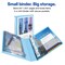 Avery Mini Durable View Protect & Store Binder, Holds 5.5" x 8.5" Paper, 1" Round Rings, 175-Sheet Capacity, 1.4 Inch Wide Spine, Includes Fully Enclosed Pocket, 1 Light Blue Binder (23014)